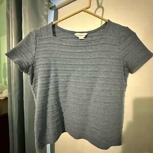 Liz Claiborne Gray Short Sleeve Top